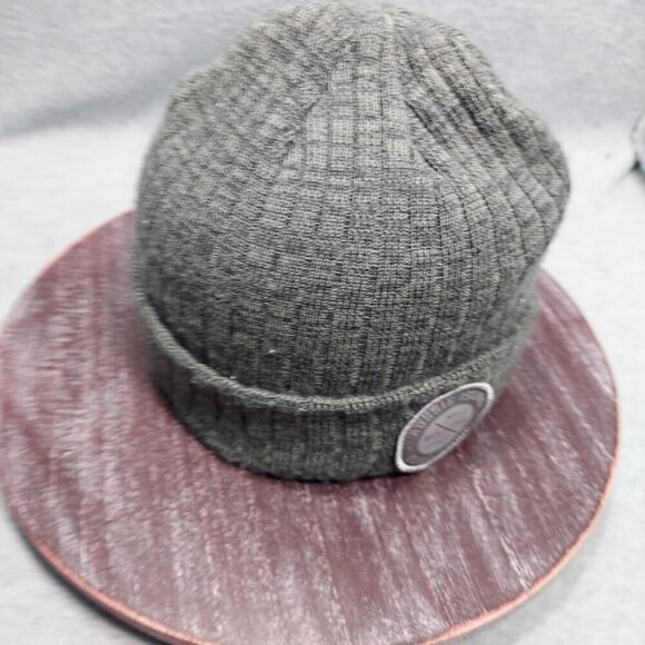 Aussie Island Surf Shop Ribbed Knit Beanie Hat Dark Gray Acrylic Winter Cap - Picture 8 of 8